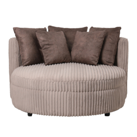 Fayen Taupe fauteuil ambience 4 mink 5 pillows