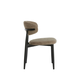 Eetkamerstoel 54x52x76 cm ENIOLA taupe+zwart