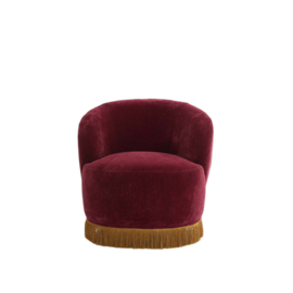 Stoel 81,5x76,5x76,5 cm GALATI velvet bordeaux+goud