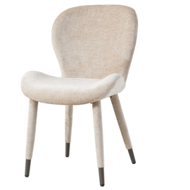 Thor beige diningchair aphrodite fabric leg - PTMD Collection