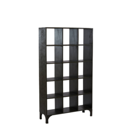 Kast open 106x35x190 cm RAYNA hout zwart