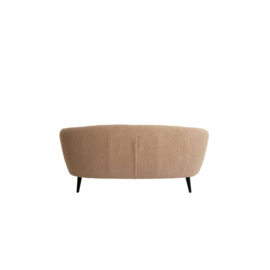 Bank 160x72x79 cm ALMOND teddy zand+hout zwart