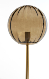 Vloerlamp 3L E14 38x20x162 cm MAGDALA glas bruin+goud