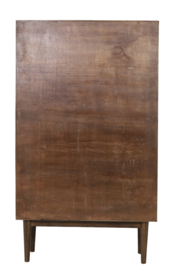 Kast 100x40x170 cm BITIKA hout donker bruin