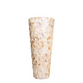 Daven Cream poly shell pot small round high S
