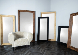 Chevar Black oak wood mirror rectangle L