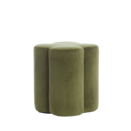 Poef 38x38x45 cm NALANI olijf groen