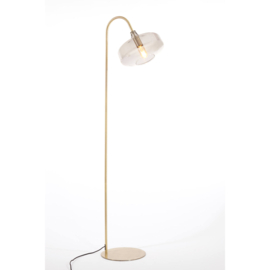 Vloerlamp 45x29,5x160 cm SOLNA antiek brons+smoke glas