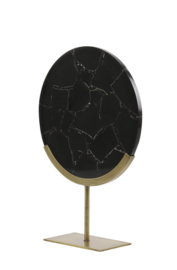 Ornament op voet 35x12x50 cm GOUYA zwart agaat+antiek brons M