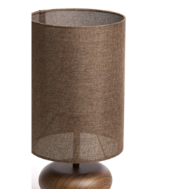 Tafellamp Ø22x50,5 cm DANIALO hout print d bruin+d bruin