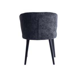 Fiori Anthracite dining chair black wooden legs