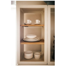 VERONA - rek 2 schappen - kalkpleister / acacia hout - L 45 x W 40 x H 90 cm - gebroken wit 40170-OWH-2