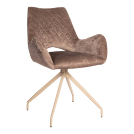 PTMD - Ubi Grey dining chair vogue 5 stone beige legs