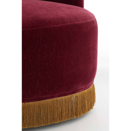 Stoel 81,5x76,5x76,5 cm GALATI velvet bordeaux+goud