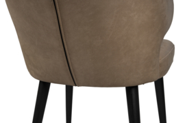 Fiori Taupe terra leather dining chair