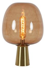 Tafellamp Ø40x59 cm MAYSONY brons+glas bruin