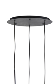 Hanglamp 3L Ø40x160 cm MAYSON glas bruin-mat zwart