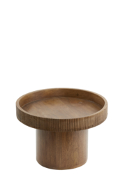 Bijzettafel Ø50x35 cm KALOMO hout donker bruin