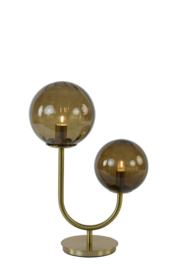 Tafellamp 2L 33x18x43 cm MAGDALA glas bruin+goud