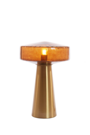 Tafellamp Ø30x45 cm PLEAT glas bruin+goud