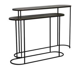 Side table S/2 max 118x28x80 cm BOCOV antiek brons-zwart