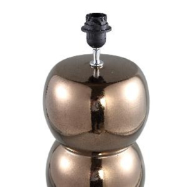Dansh Copper shiny glazed ceramic lamp base round - PTMD