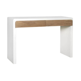 VERONA - console 2 lades - kalkpleister - L 120 x W 40 x H 80 cm - gebroken wit