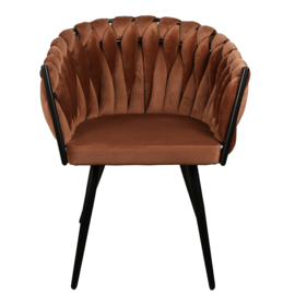 Wave Chair Velvet Koper