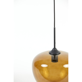 Hanglamp Ø30x25 cm MAYSON glas bruin-zwart