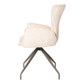 Vetus Dining Chair Cream with arms Legacy 15 - PTMD Collection