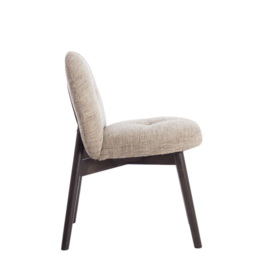 Eetkamerstoel 59x50x83 cm SINOSA bruin-crème+hout dnkr bruin