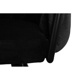 Wave Chair Velvet Black