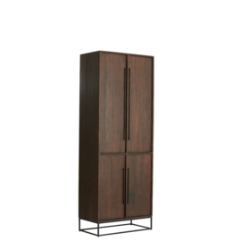 Kast 75x40x200 cm LILIAN hout donker bruin