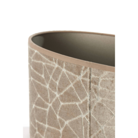 Kap ovaal recht smal 45-21-22 cm KASSEI beige