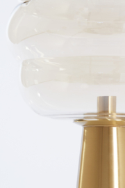 Tafellamp Ø45x64 cm MISTY glas amber+goud