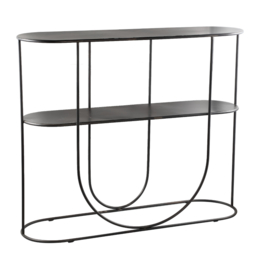 Dessa Black metalen open sidetable rechthoek