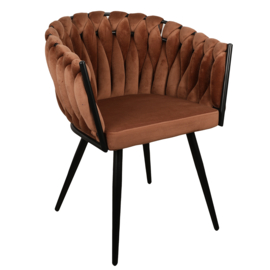 Wave Chair Velvet Koper