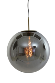 Hanglamp Ø48 cm MEDINA antiek brons+glas smoke