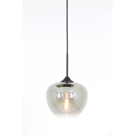 Hanglamp Ø23x18 cm MAYSON smoke glas-mat zwart