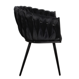 Wave Chair Velvet Black
