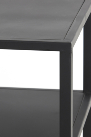 Side table 141x37x81 cm YVANA mat zwart