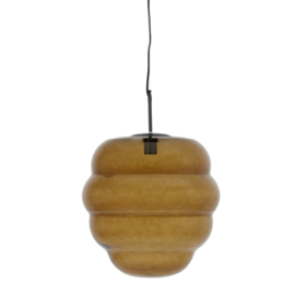 Hanglamp Ø45x48 cm MISTY glas bruin+mat zwart