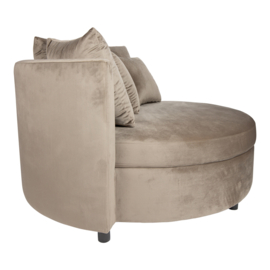 Fauteuil Fayen Velvet Zand / 5 kussens - Ptmd collection