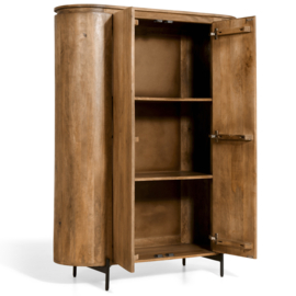 Mokka Wandkast licht bruin 115x40x151cm