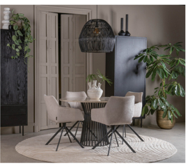 Eetkamerstoel Johnson Roterend Zand - Lifestyle Home collection