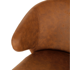 Eetkamerstoel Pete – Microleder Cognac (Set van 2)