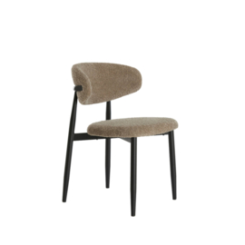 Eetkamerstoel 54x52x76 cm ENIOLA taupe+zwart