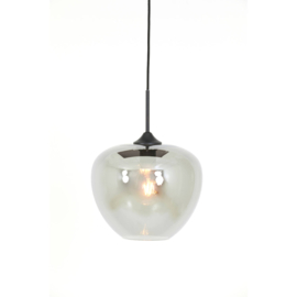 Hanglamp Ø30x25 cm MAYSON smoke glas-mat zwart