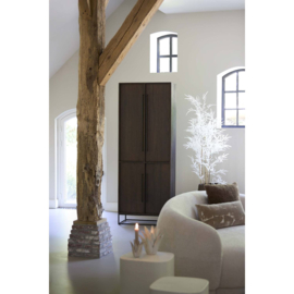 Kast 75x40x200 cm LILIAN hout donker bruin