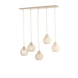 Hanglamp 5L 100x15x21,5 cm ELATI zand